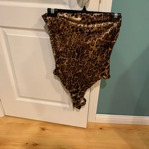 Strapless Cheetah Bodysuit